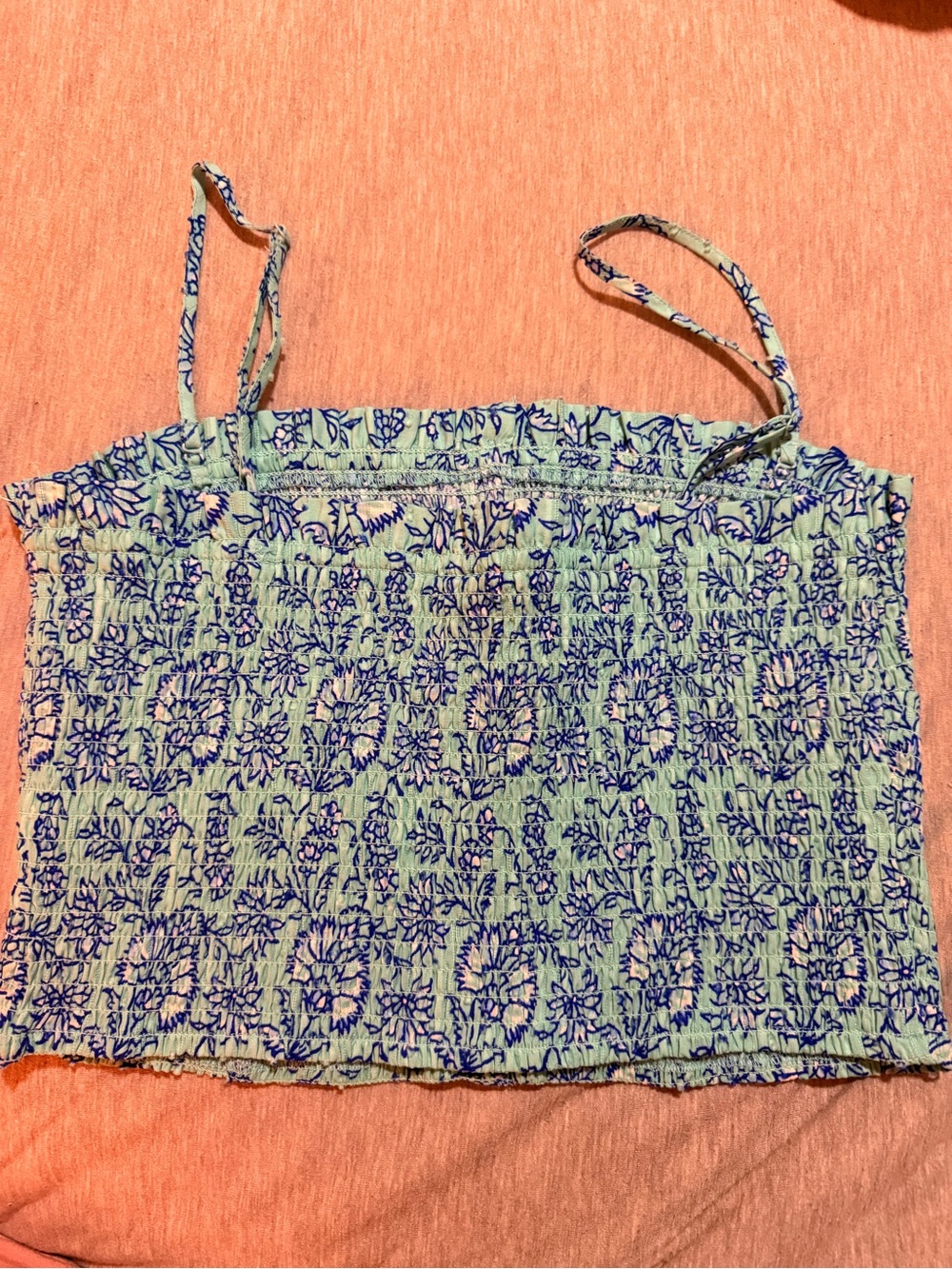 Roller Rabbit Green and Blue Floral Smocked Cami - Picture 2 of 4